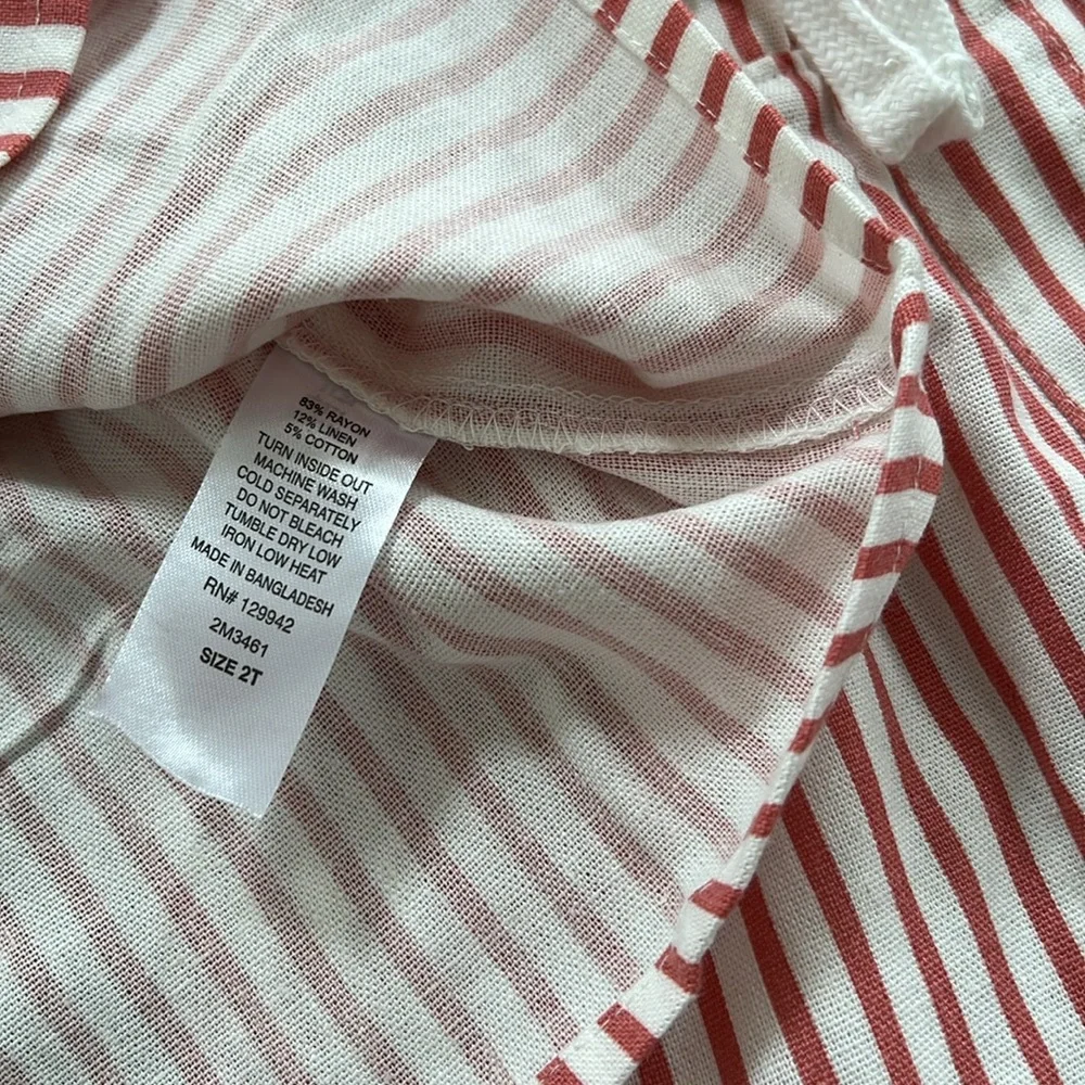 Stitch & Stone Linen Stripe Matching Resort Set 3T